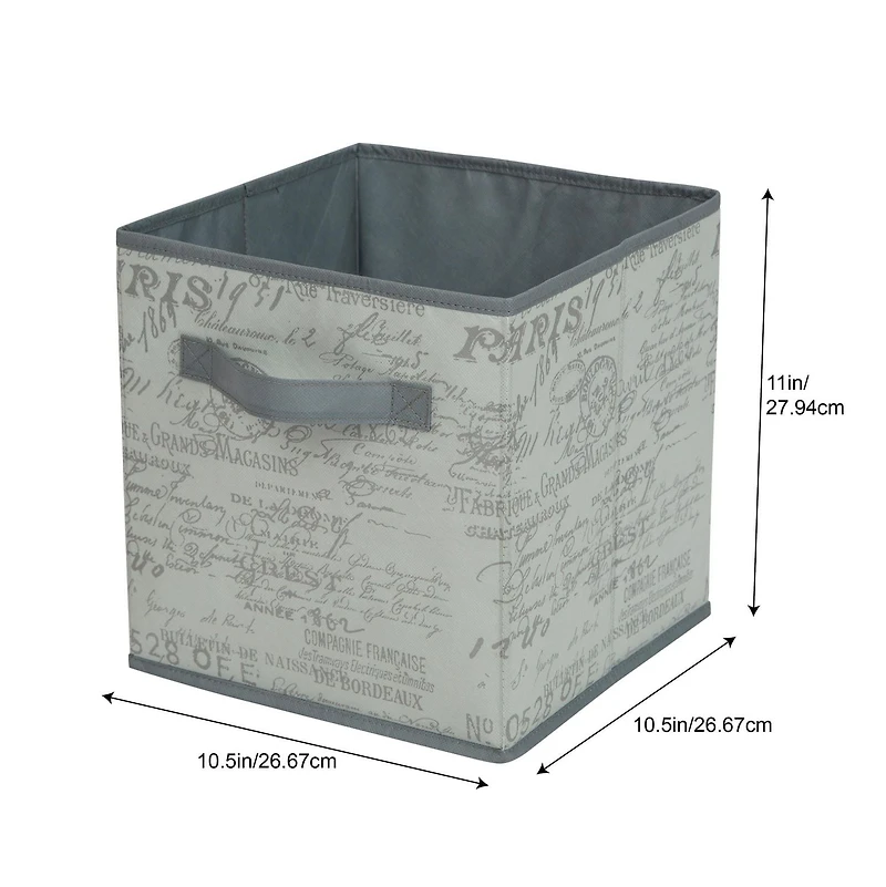 Panier de rangement en forme de cube Mainstays pour adulte, pliable, les principaux matériaux sont du tissu non usé et du papier cartonné, parfait pour la crèche, la salle de jeux, etc.
