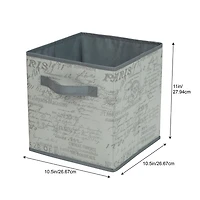 Panier de rangement en forme de cube Mainstays pour adulte, pliable, les principaux matériaux sont du tissu non usé et du papier cartonné, parfait pour la crèche, la salle de jeux, etc.