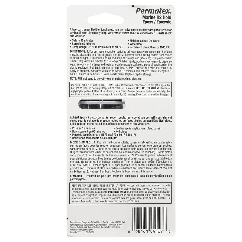 Permatex Marine H2 Hold Epoxy, 25mL