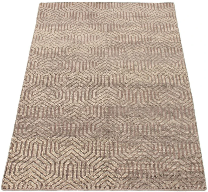 ECARPETGALLERY 5'2" x 7'10"  Moroccan Tangier Hand-knotted Area Rug for Living Room, Dining Room and Bedroom in Grey