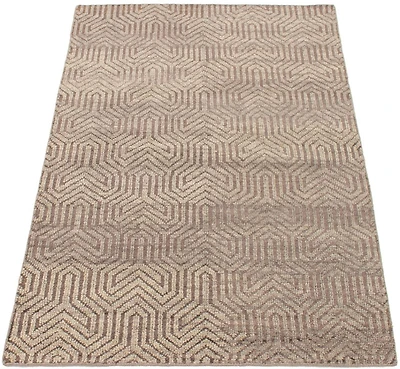 ECARPETGALLERY 5'2" x 7'10"  Moroccan Tangier Hand-knotted Area Rug for Living Room, Dining Room and Bedroom in Grey