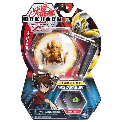 Bakugan Ultra, Aurelus Krakelios, 3-inch Tall Collectible Transforming Creature