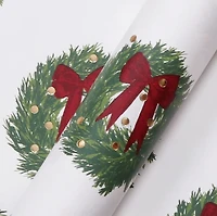Papier d'emballage de Noël rouge et vert Holiday Time, 15 pieds carrés