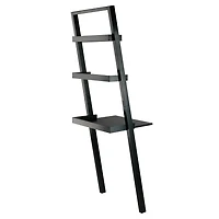 Winsome Bellamy Leaning Desk with 2 Shelves in Black