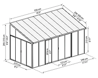 CANOPIA by PALRAM SanRemo 10 ft. x 18 ft. Sunroom, Patio Enclosure and Solarium - White