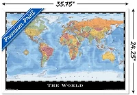 Map - World Wall Poster, 22.375" x 34"