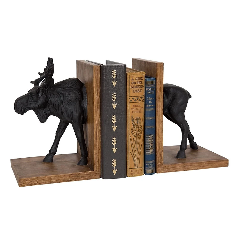 Serre-livres en résine 2 pièces Canadiana à tons multiple