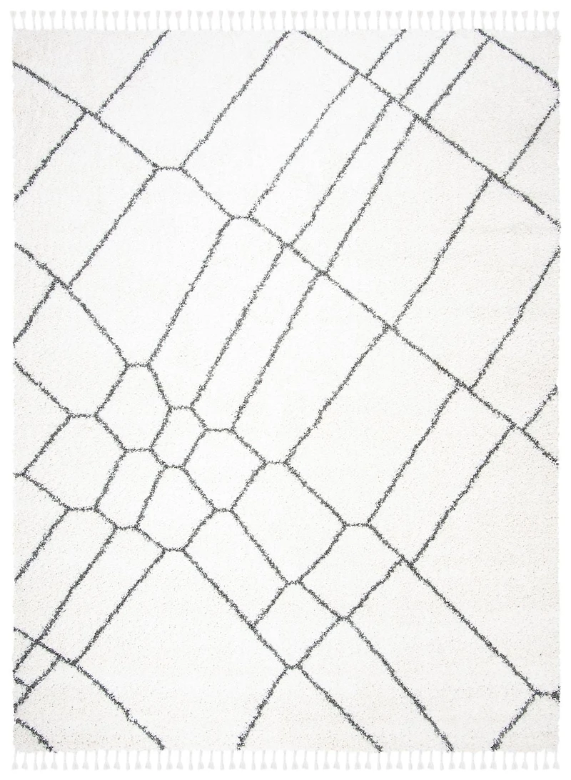 Safavieh Moroccan Fringe Shag Rylan Abstract Plush Area Rug