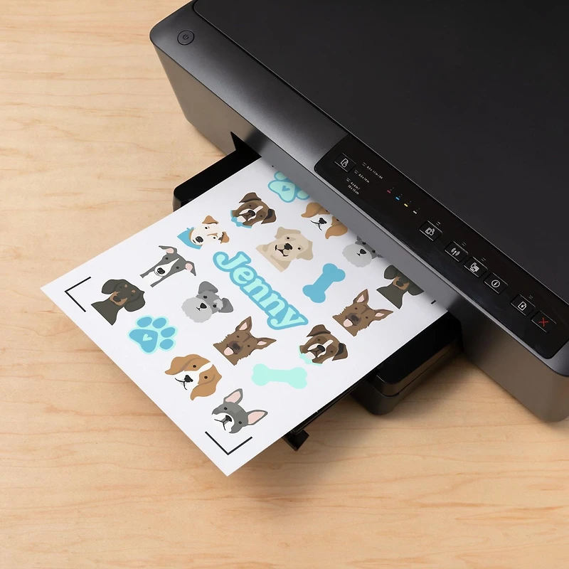 Cricut Printable Waterproof Holographic Sticker Set - US Letter (5 ct), Transparent Holographic