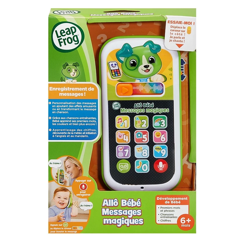 LeapFrog Téléphone Allô Bébé Messages magiques avec le français et le mandarin - Version française 6+ Mois