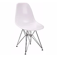 Nicer Furniture Eames Metal Legs White Chair
