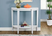 Monarch Specialties Table D'appoint, Console, Entrée, Étroit, Sofa, Salon, Chambre À Coucher, Stratifié, Blanc, Contemporain, Moderne