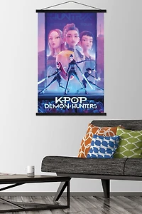 Netflix KPop Demon Hunters (2025) - One Sheet Wall Poster with Magnetic Frame, 22.375" x 34"