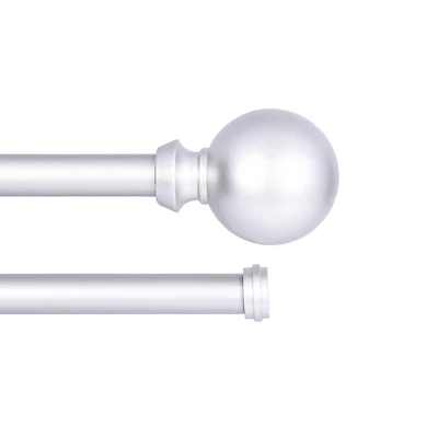 Home Trends 48 in. - 86 in. Drapery Double Rod Set, 5/8 in. Diameter, 5/8 in. Diameter