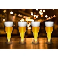 Safdie & Co. Beer Bottle Glass Double Wall Tumbler 4PC Set