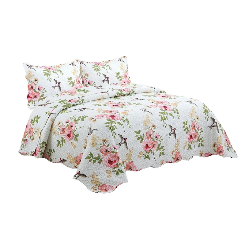 Marina Decoration Couvre-lit Pinsonic imprimé en relief, ensemble de couette d'été ultra doux avec taies d'oreiller