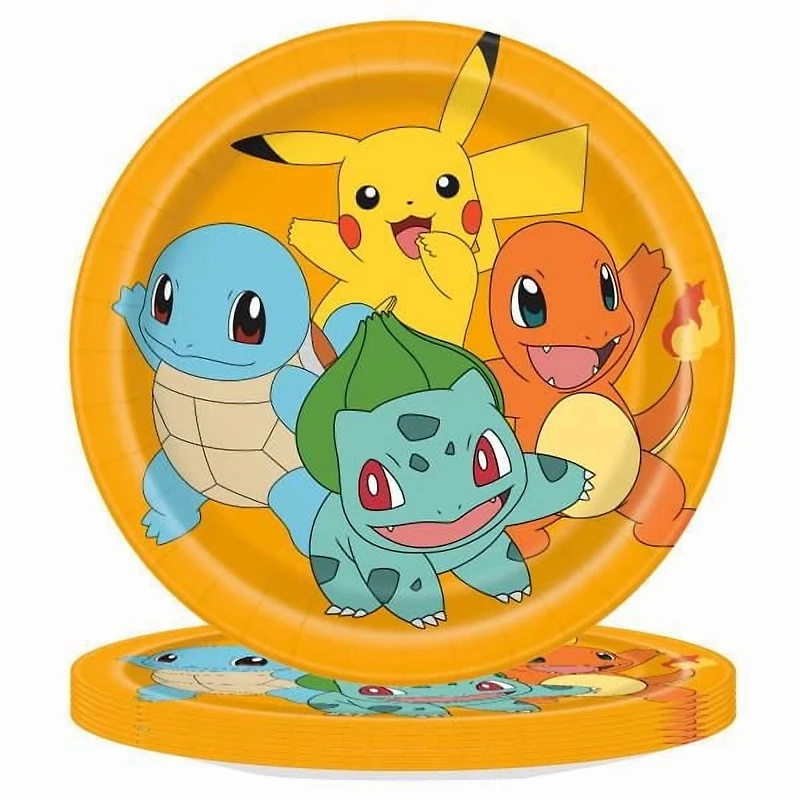 Pokémon Round 9" Dinner Plates, 8ct, Diameter 21.9cm