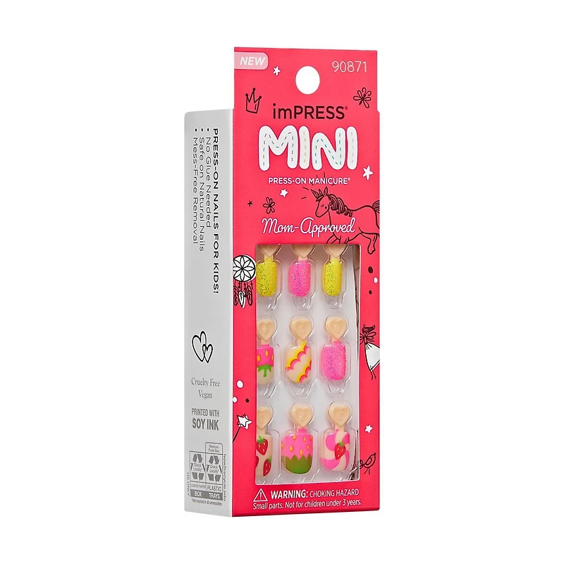 imPRESS Mini - Ongles à Pression, Strawberry, Court, 20u. -