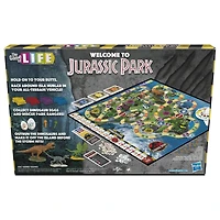 The Game of Life Jurassic Park Edition Game, Family Board Game for Kids Ages 8 and Up, Inspired by the Original Hit Movie