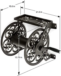 Liberty Garden 708 Steel Decorative Wall Mounted Hose Reel