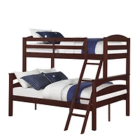 DHP Brady Twin over Full Wood Bunk Bed Frame