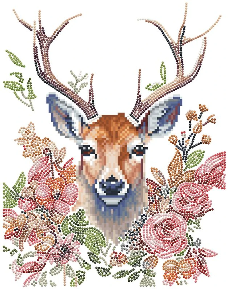 DIAMOND DOTZ® Cerf fleuri Édition Spéciale Kit d'art Broderie Diamant