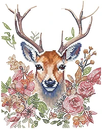 DIAMOND DOTZ® Cerf fleuri Édition Spéciale Kit d'art Broderie Diamant