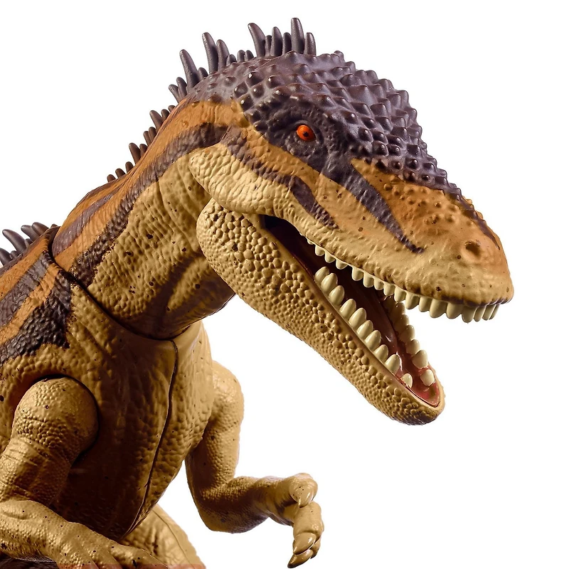 ​Jurassic World Mega Destroyers Carcharodontosaurus Dinosaur Action Figure, Toy Gift with Movable Joints, Attack and Breakout Feature