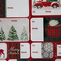 Étiquettes-cadeaux Peel 'N Stick à Thème Traditionnel des Fêtes, Étiquettes de Noël Autocollantes, Paillettes Irisées Embellies, 36 Unités