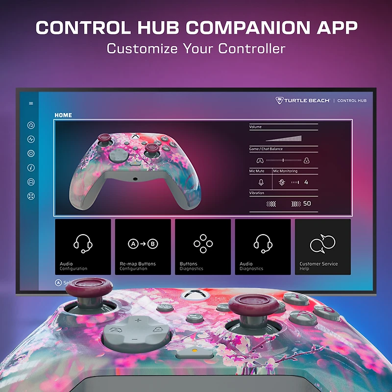 Turtle Beach Rematch Advanced Wired Gaming Controller for Xbox & PC - Lenticular, Multi-Design, Remappable Buttons, Hall-Effect Hair Triggers, 8ft Cable, Officially Licensed by Xbox - Kyoto Bloom