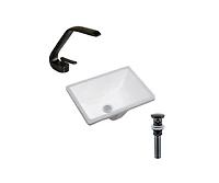 DROP Bath and Kitchen DR091102 Undermount Bathroom Sink Set