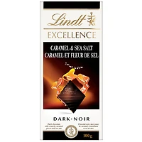 Chocolat noir Lindt EXCELLENCE Caramel et fleur de sel – Barre (100 g) 100 g