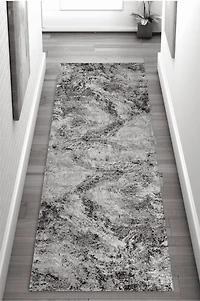 Rug Branch Sakarya Collection Contemporary Abstract Splash Indoor Runner Rug