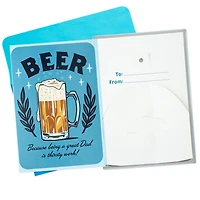 Hallmark Father's Day Card with Removable Tin Sign (Beer)