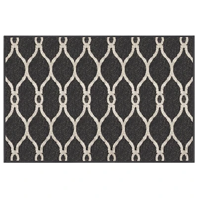 18"x30" Decorative Sharaya Mat, 18"x30" Decorative Sharaya Grey Printed Doormat
