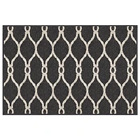 18"x30" Decorative Sharaya Mat, 18"x30" Decorative Sharaya Grey Printed Doormat