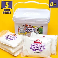 Seau de pâtes à modeler séchant à l’air de la marque Play-Doh, lot de 5 pâtes blanches PLAYDOH 40OZ BLANC