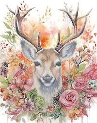 DIAMOND DOTZ® Cerf fleuri Édition Spéciale Kit d'art Broderie Diamant