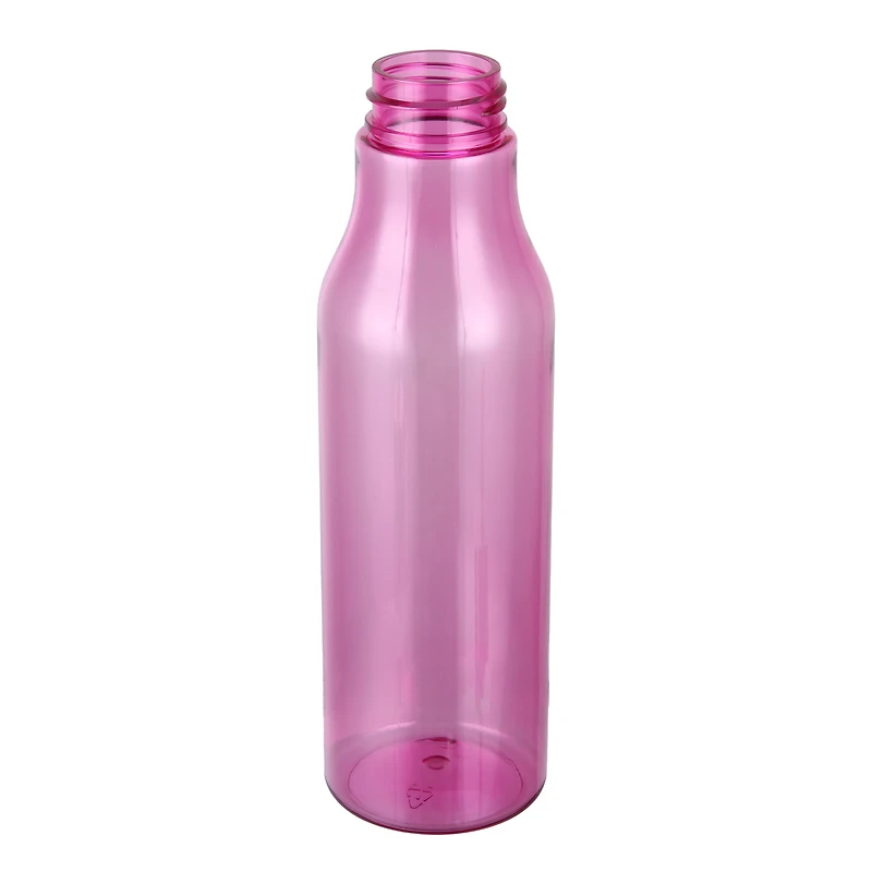 Mainstays 20oz Plastic Water Bottle with Stainless Steel Screw on Lid Purple