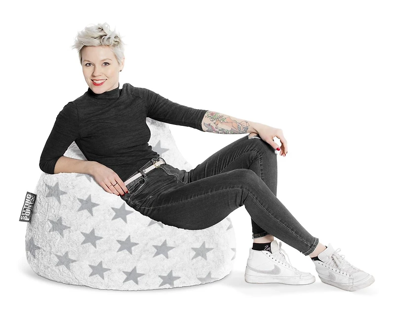 Gouchee Fluffy Stars XL Bean Bag Chair