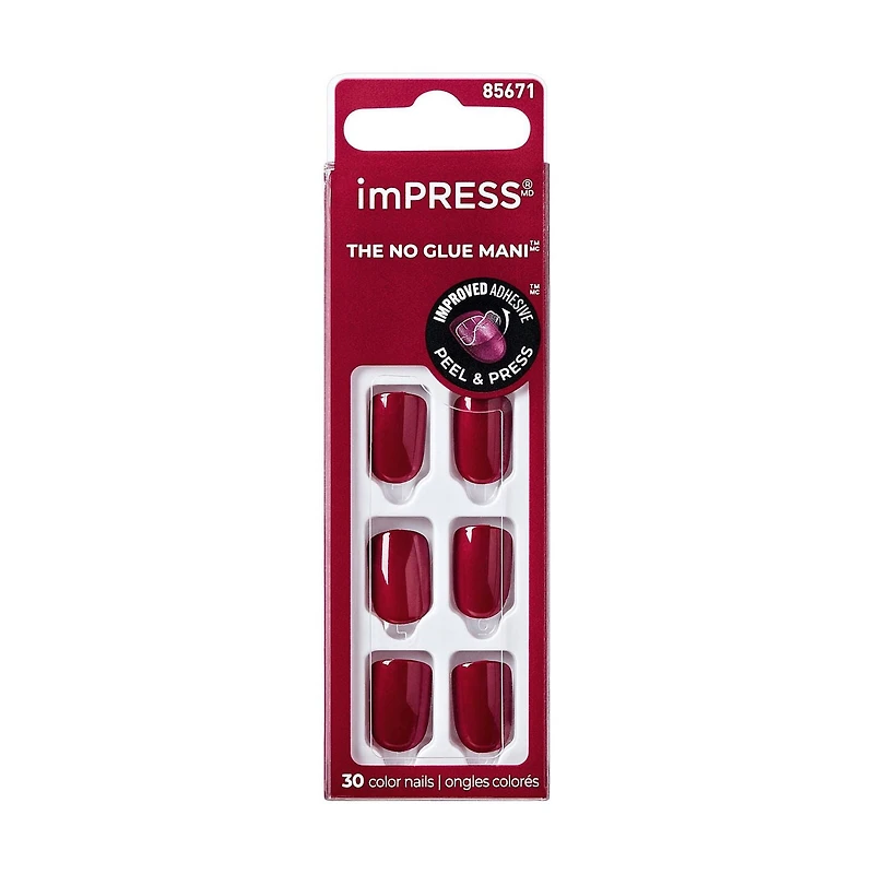 KISS ImPRESS Color - 30 faux ongles, courts Gel en minutes