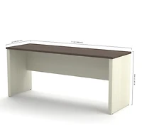 Bestar Prestige + 71W Narrow Desk Shell in antigua