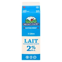 Brum's 2% M.F Partly Skimmed Milk.