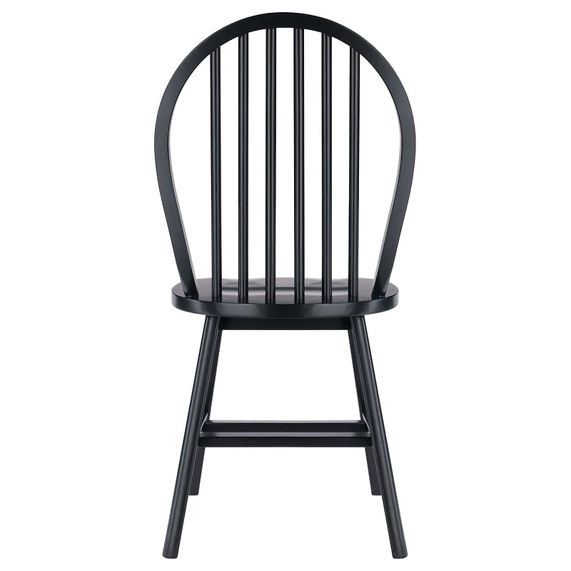 Ensemble de 2 chaises Windsor finition noire