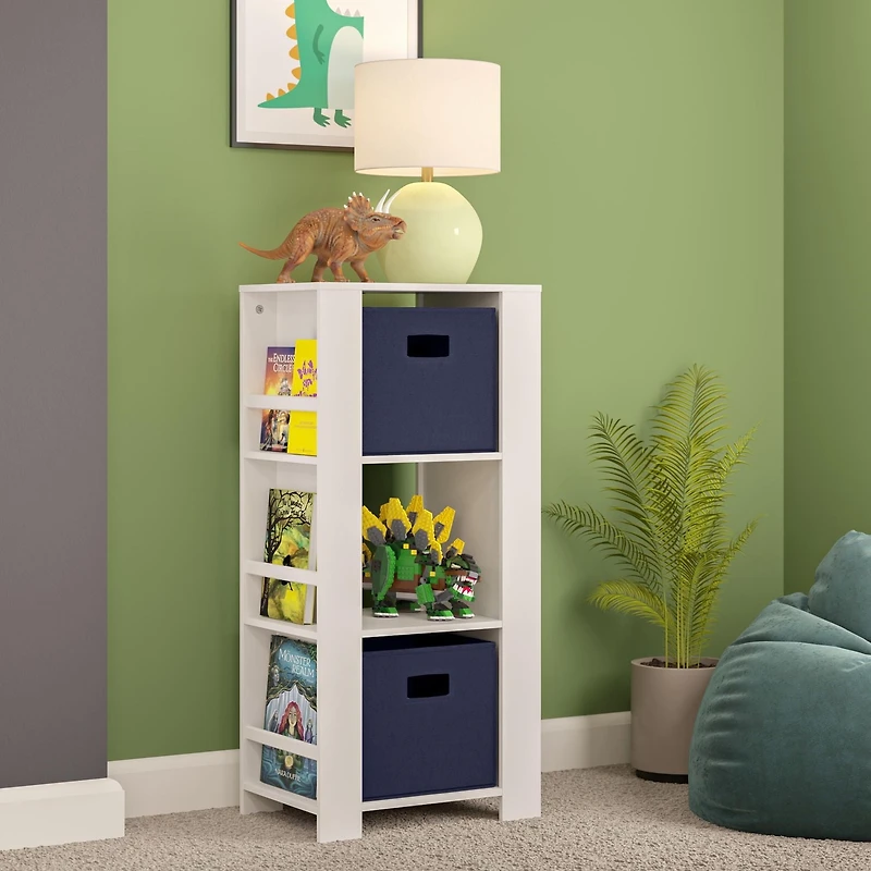 RiverRidge® Home Book Nook Collection Cubby Storage Tower with Bookshelves in White for Kids