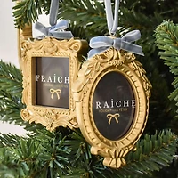 FRAÎCHE Noël 3 pack Photo encadrée ornement Set, or