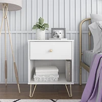 Novogratz Finley, table de chevet, blanc