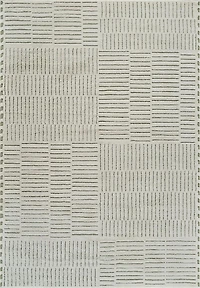Tapis d'interieur abstrait Rug Branch Domus, vert creme, moderne - Salon, chambre, salle a manger et cuisine