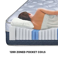 Matelas de luxe Evy à plateau euro ferme Springwall - Fabriqué au Canada - 14,5" XL - Ressorts ensachés et mousse bio