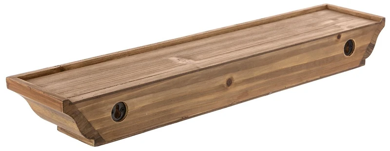 Kiera Grace Muskoka Fitz Wood Shelves - Oak Brown, 24", Set of 3